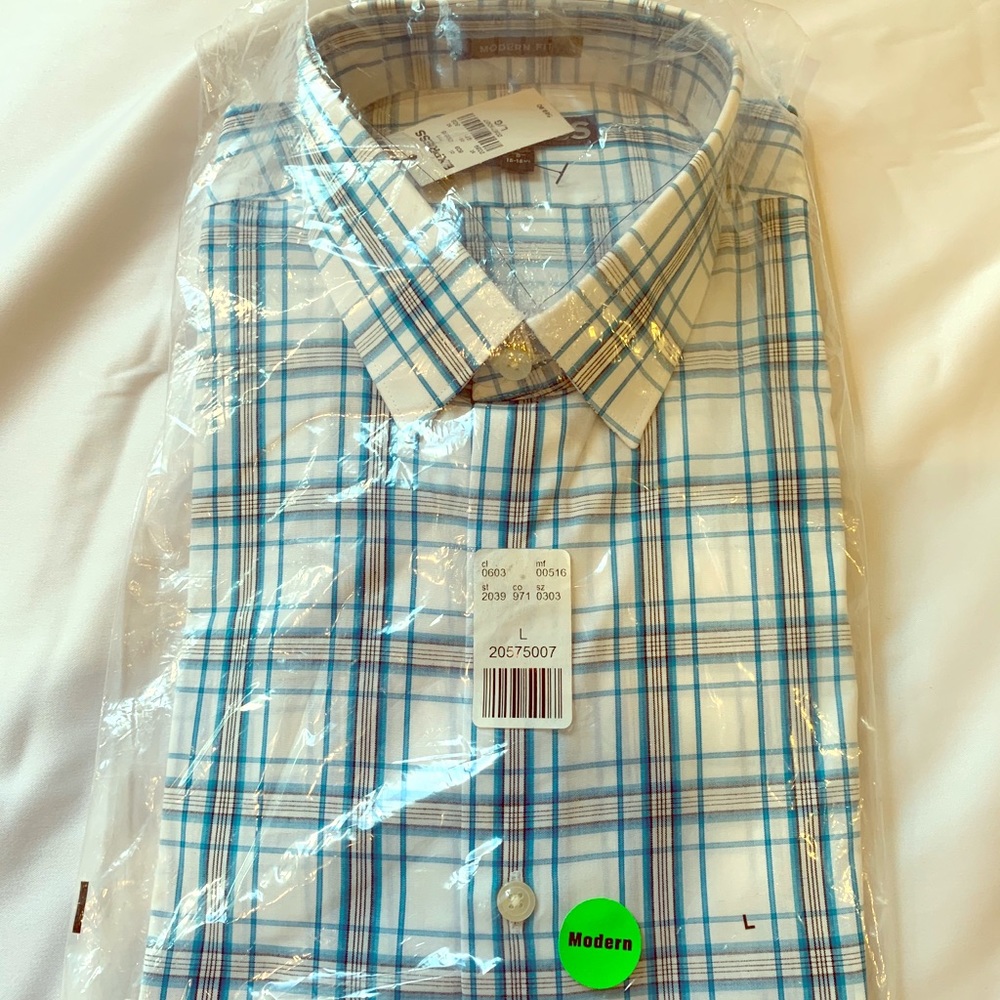 Express Modern Fit Long Sleeve Shirt.